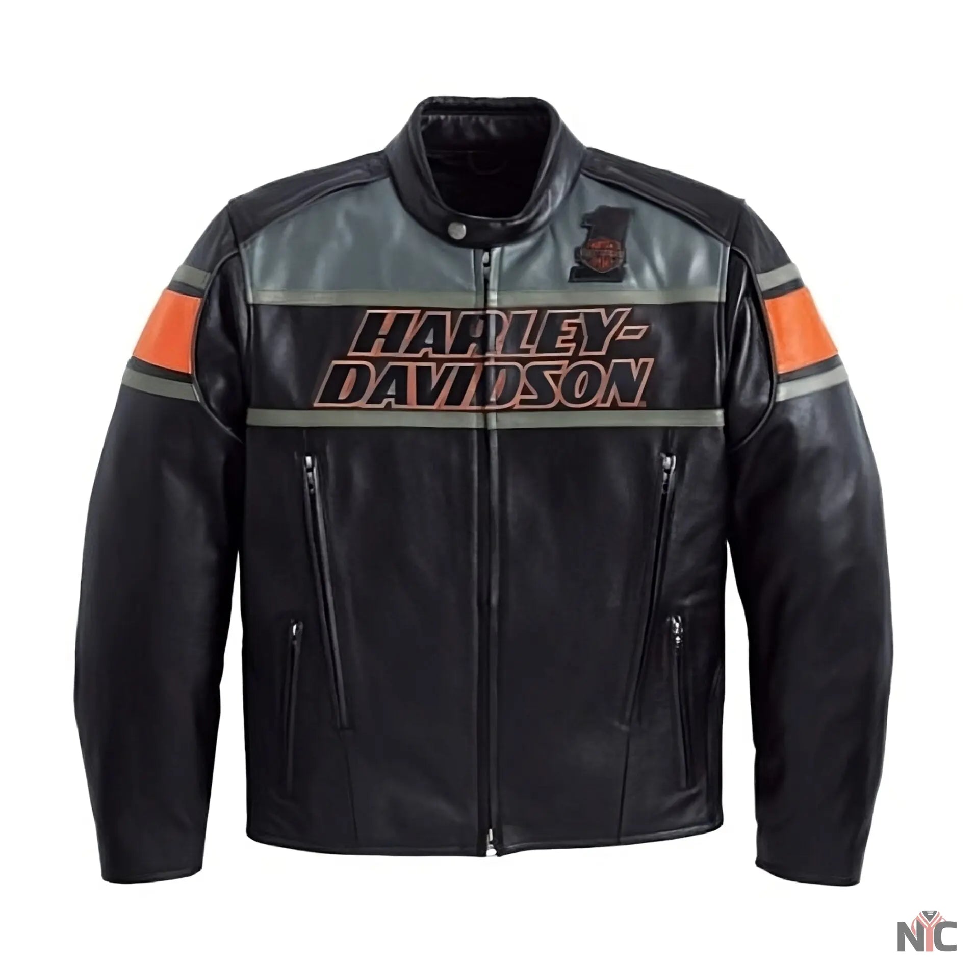 Harley Davidson Vintage Leather Biker Jacket NYC Jackets