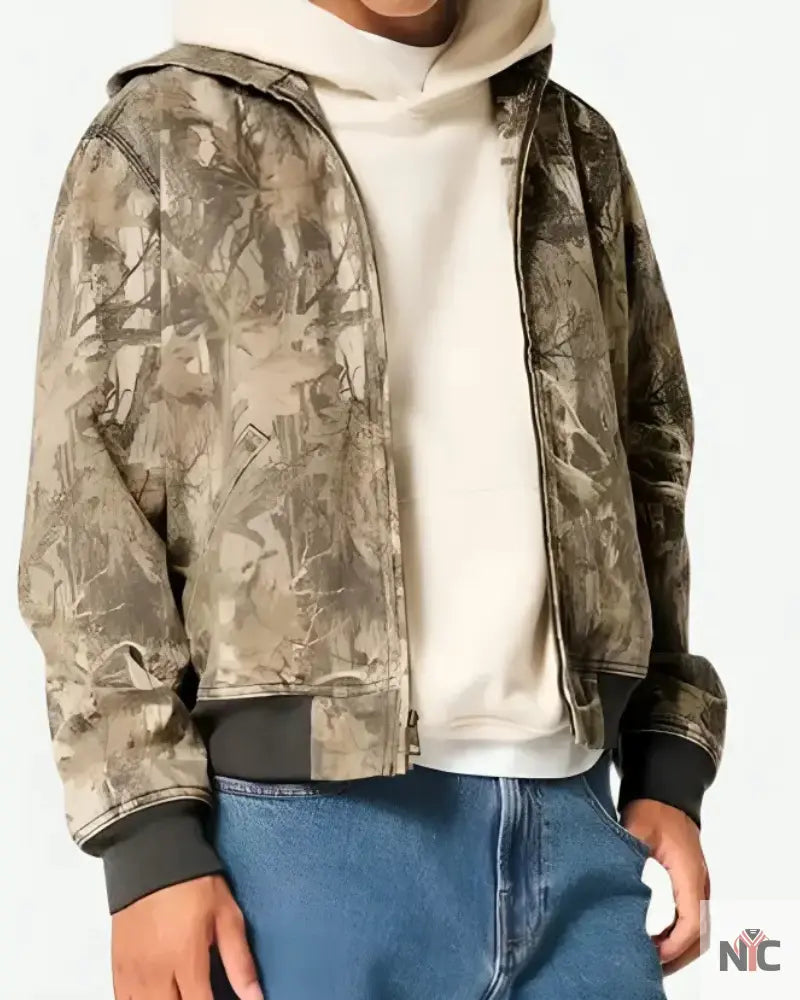 Hollister Camo Hooded Jacket NYC Jackets