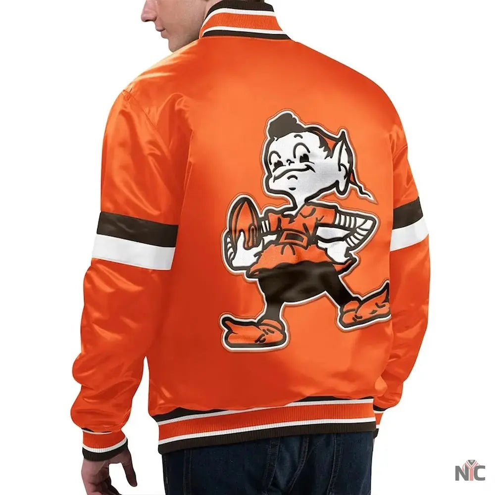 Home Game Cleveland Browns Orange Jacket NYC Jackets
