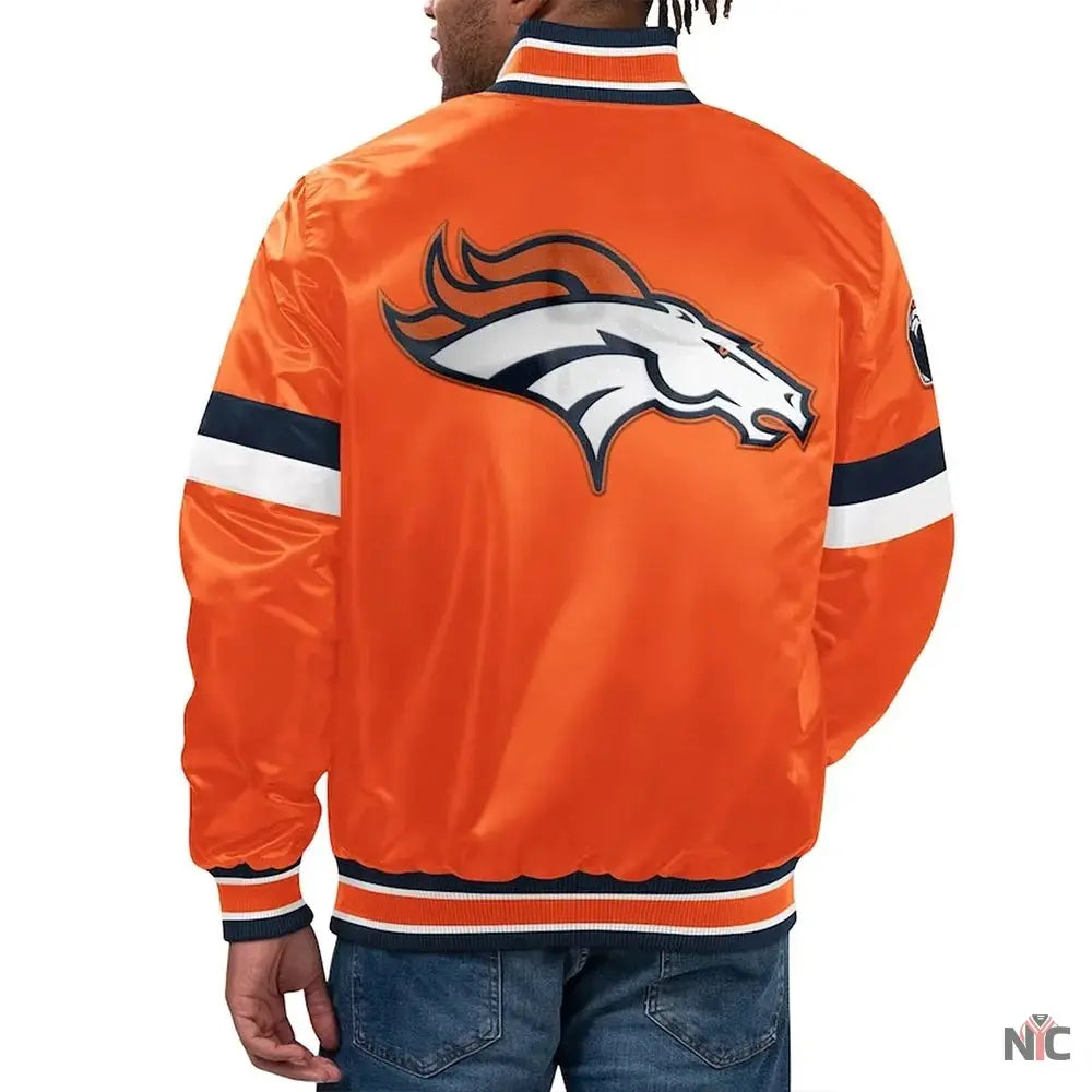 Home Game Denver Broncos Orange Satin Jacket NYC Jackets