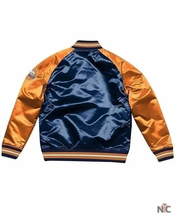 Houston Astros Blue And Orange Satin Jacket NYC Jackets