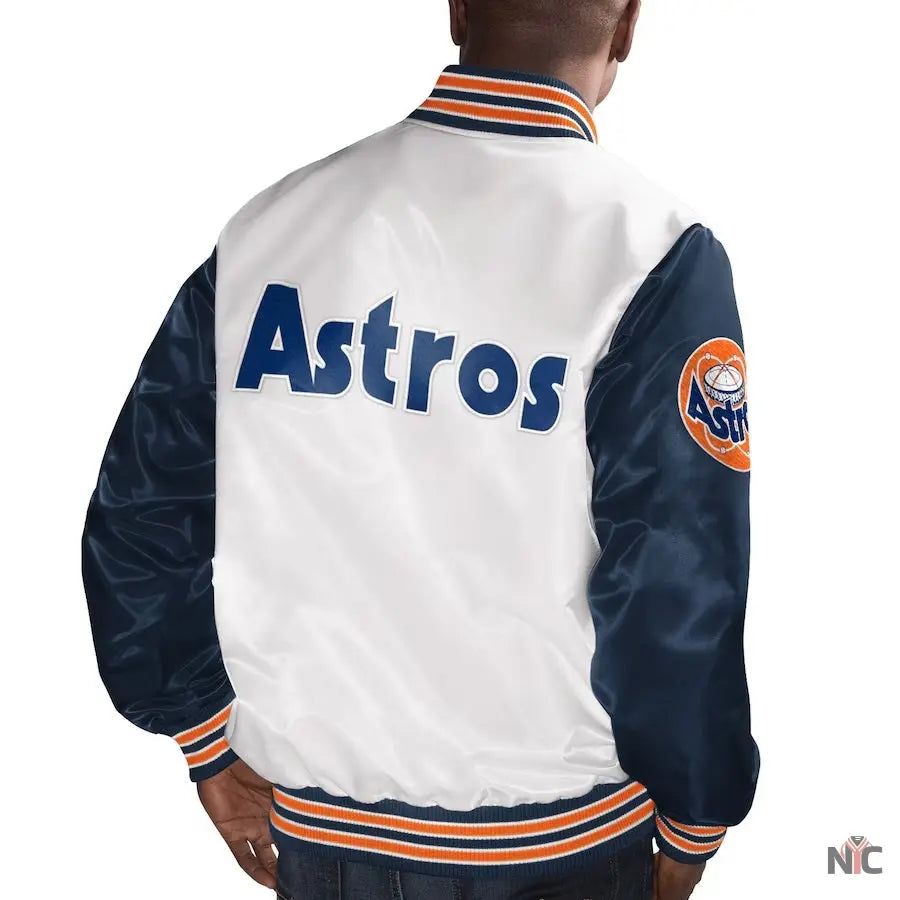 Houston Astros The Legend White Satin Jacket NYC Jackets