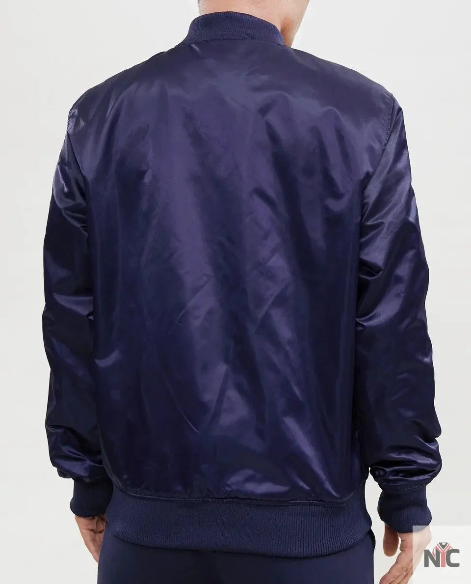 Houston Astros Wordmark Satin Varsity Jacket NYC Jackets
