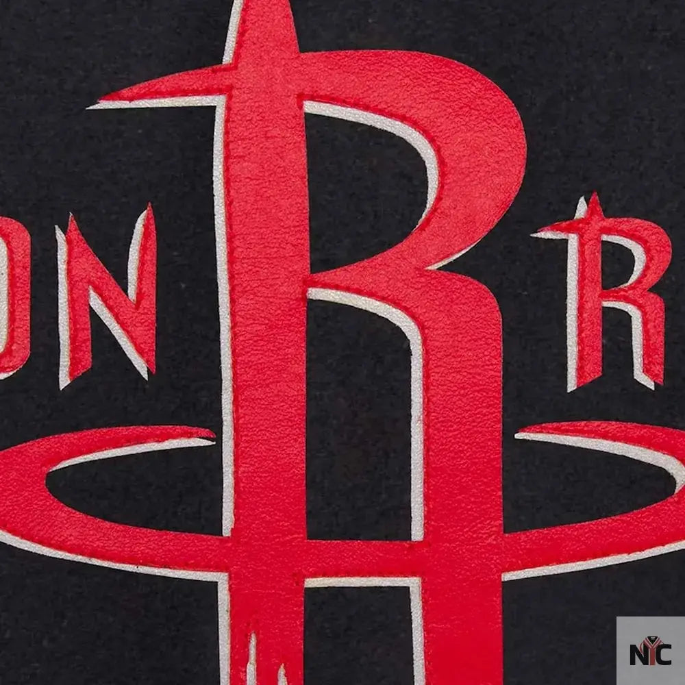 Houston Rockets Black and White Varsity Jacket NYC Jackets