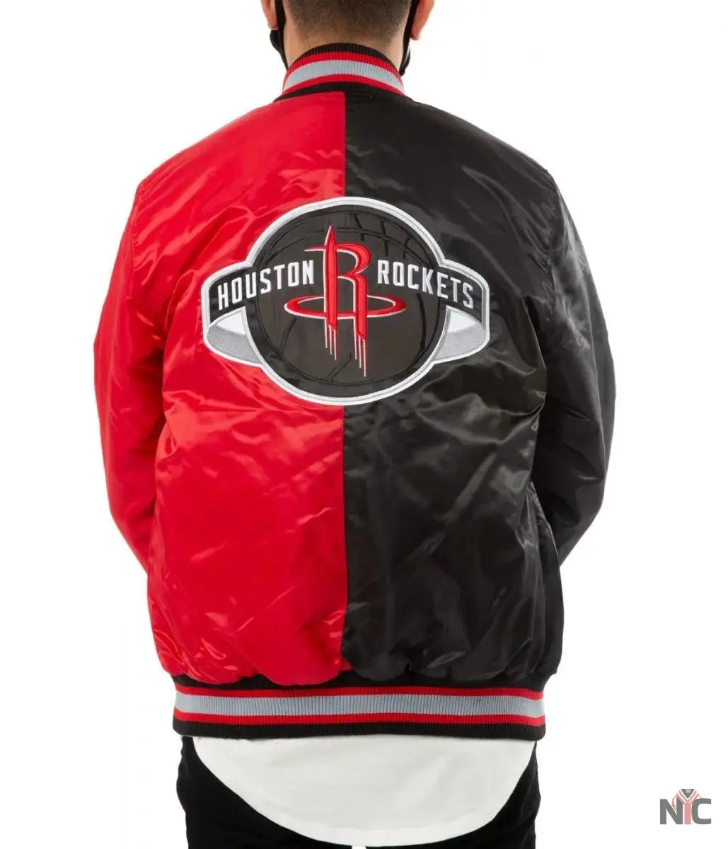 Houston Rockets Red and Black Jacket. NYC Jackets
