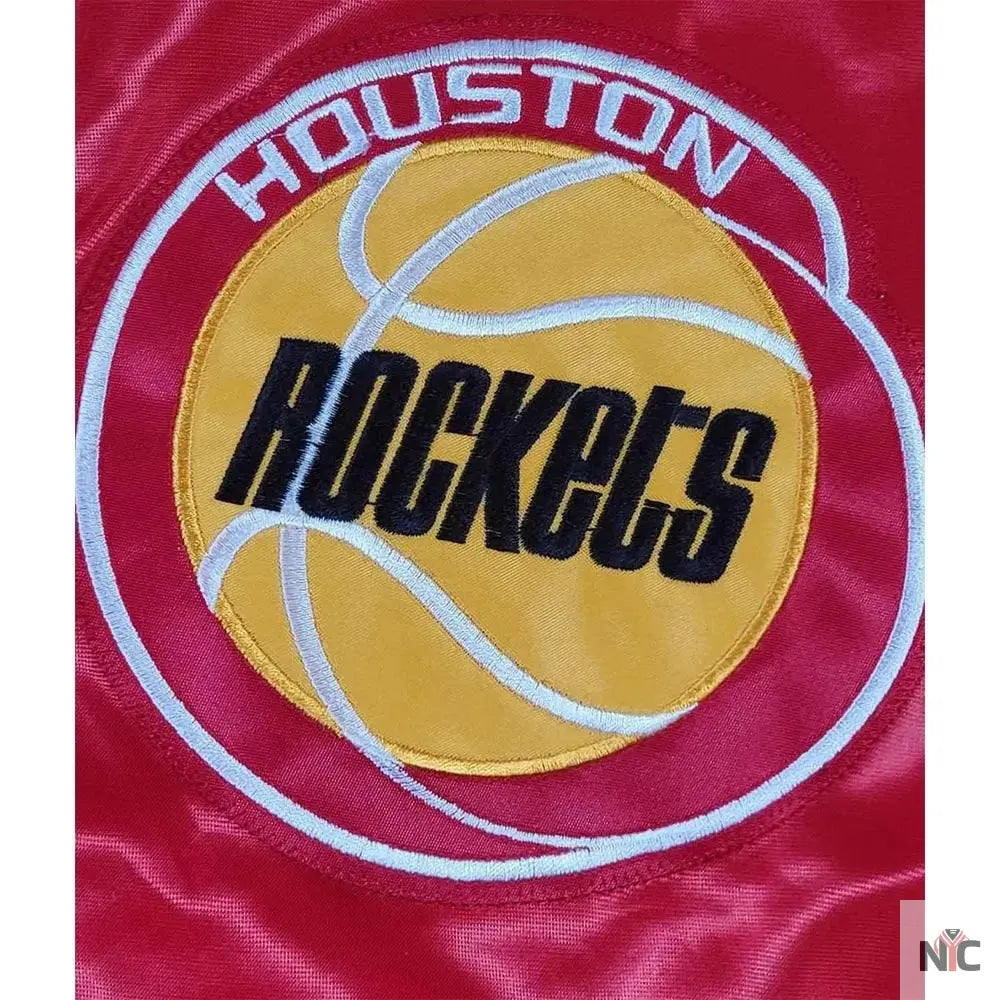 Houston Rockets Teddy Red Varsity Satin Jacket NYC Jackets