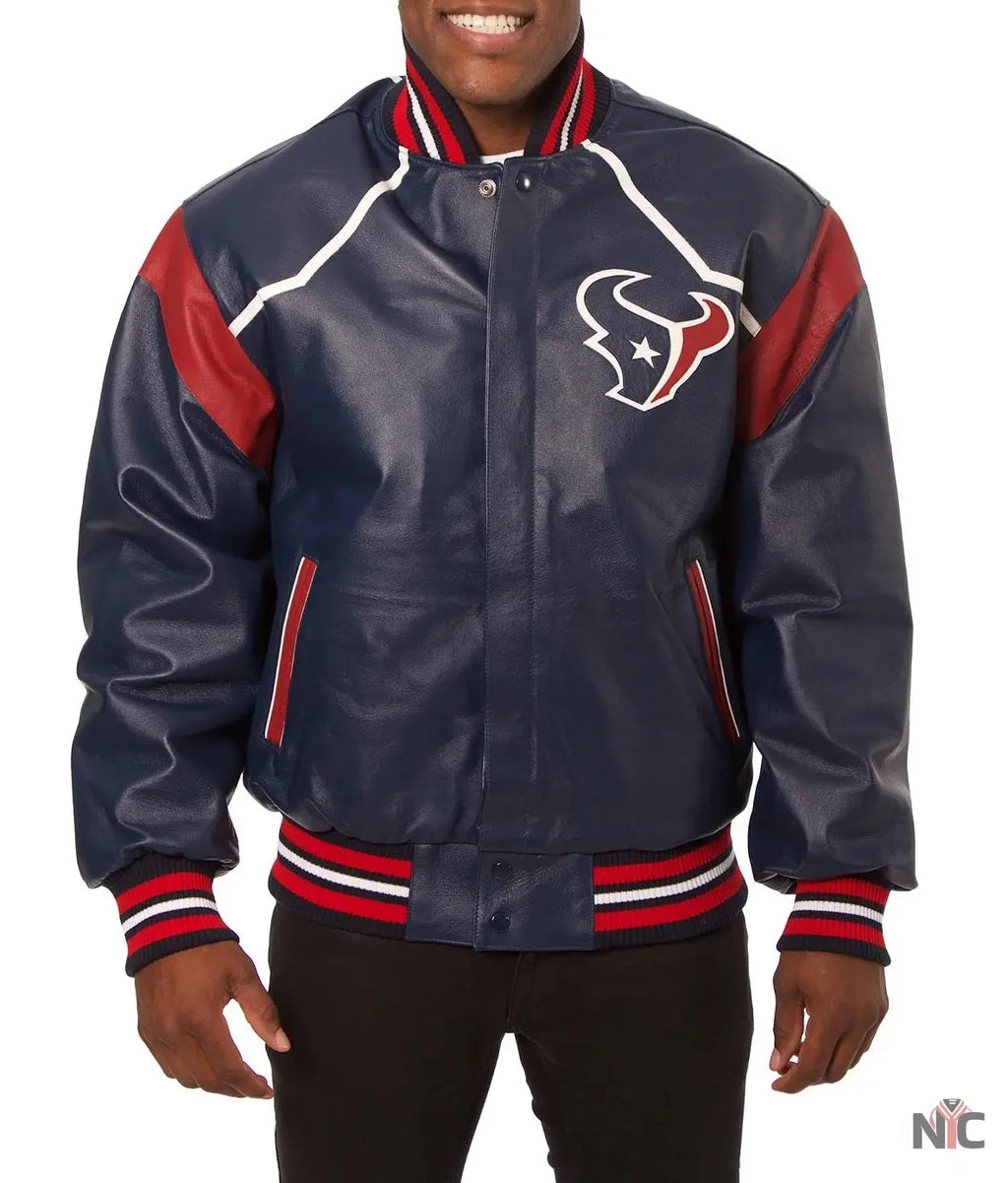 Houston Texans Leather Jacket NYC Jackets