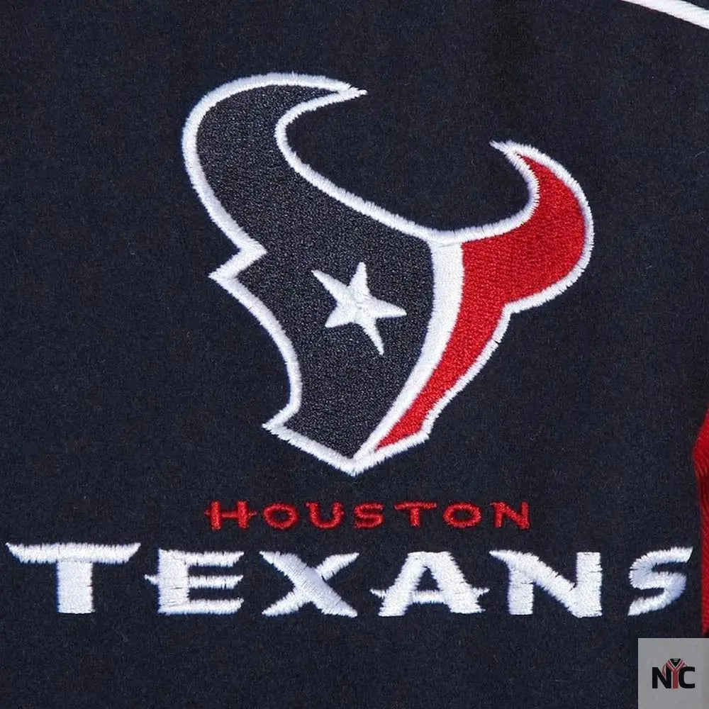 Houston Texans Teddy Embroidered Varsity Wool Jacket NYC Jackets