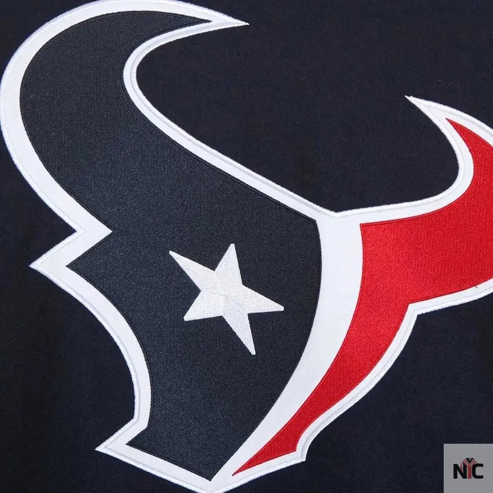 Houston Texans Teddy Embroidered Varsity Wool Jacket NYC Jackets
