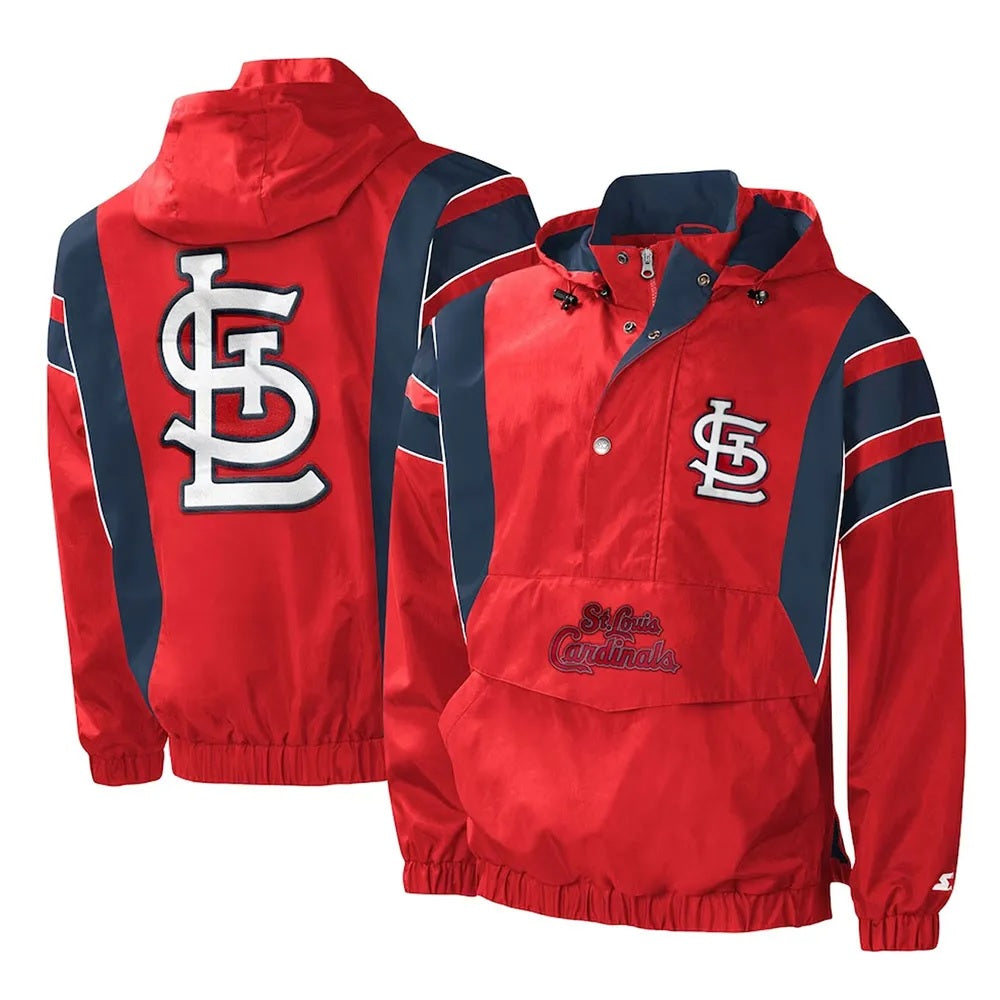 Impact St. Louis Cardinals Half-Zip Hoodie Jacket NYC Jackets