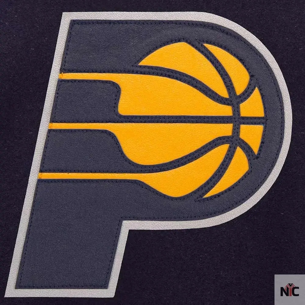 Indiana Pacers Navy/Charcoal Varsity Wool Jacket NYC Jackets