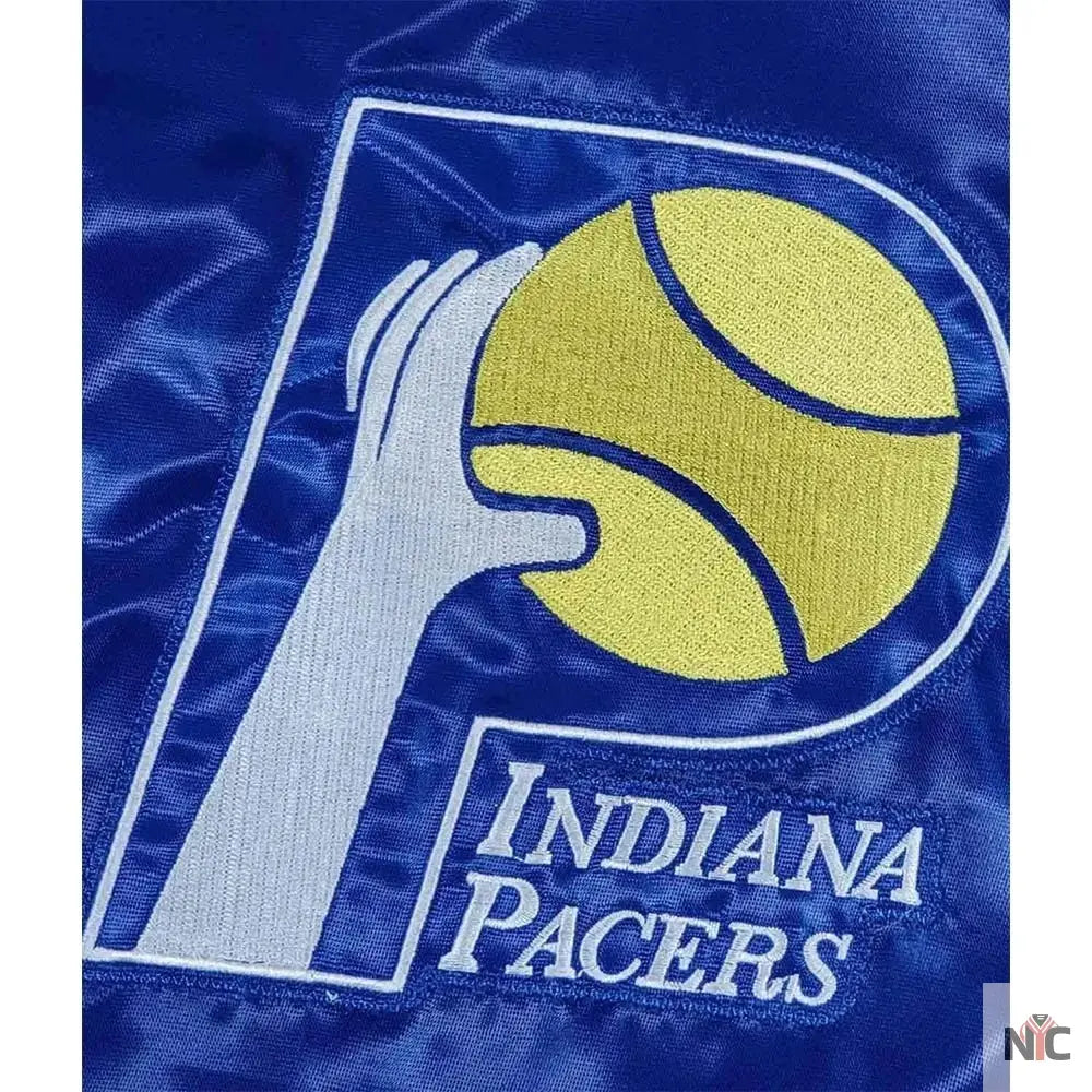 Indiana Pacers Teddy Royal Varsity Satin Jacket NYC Jackets