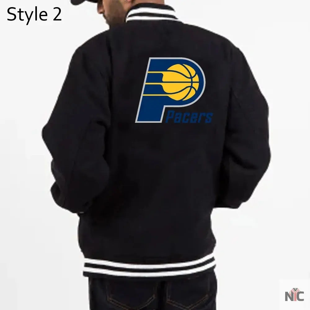 Indiana Pacers Varsity Navy Wool Jacket NYC Jackets