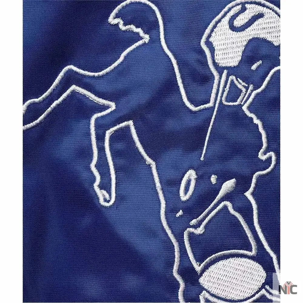 Indianapolis Colts Historic Logo Royal Satin Jacket NYC Jackets