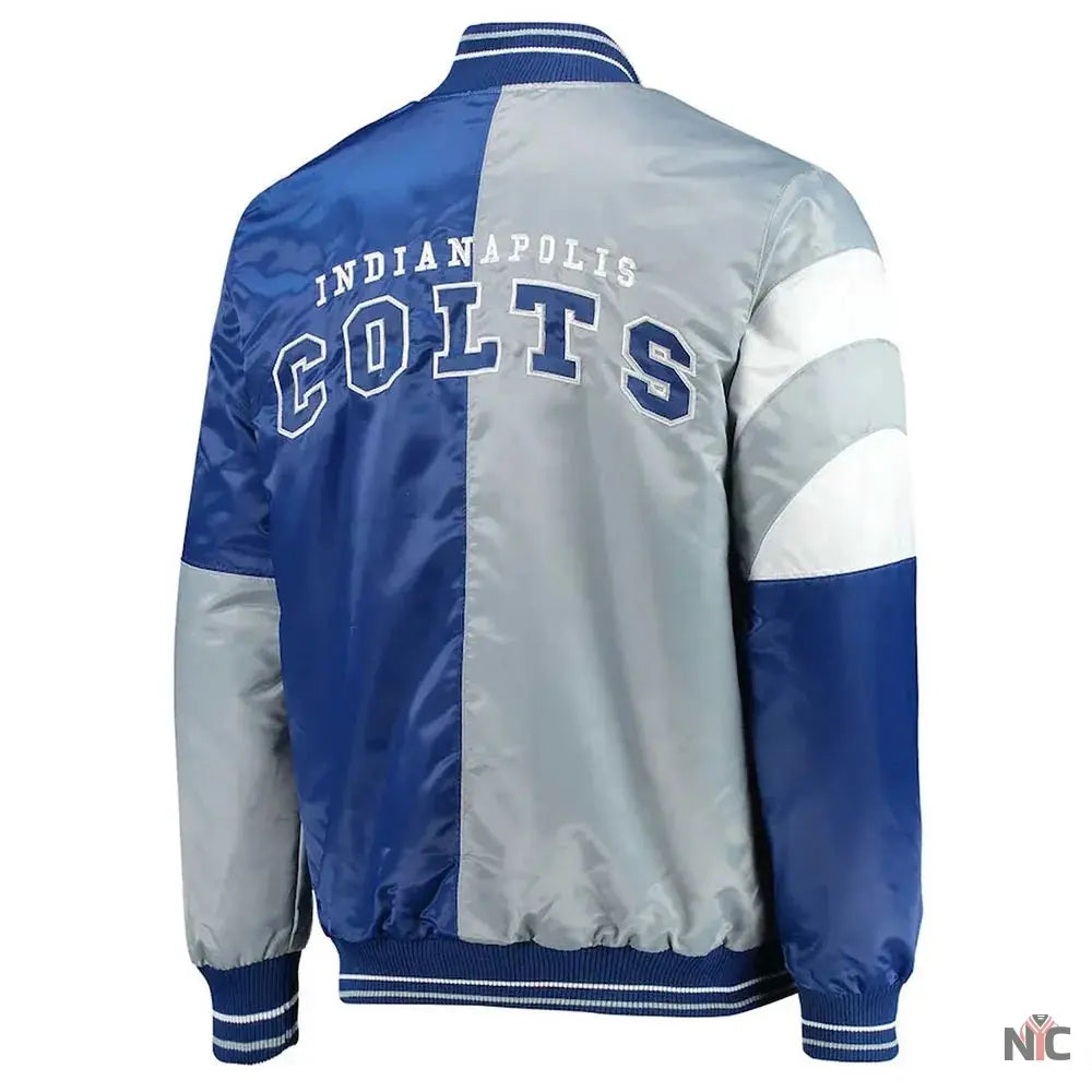 Indianapolis Colts Leader Varsity Satin Jacket NYC Jackets