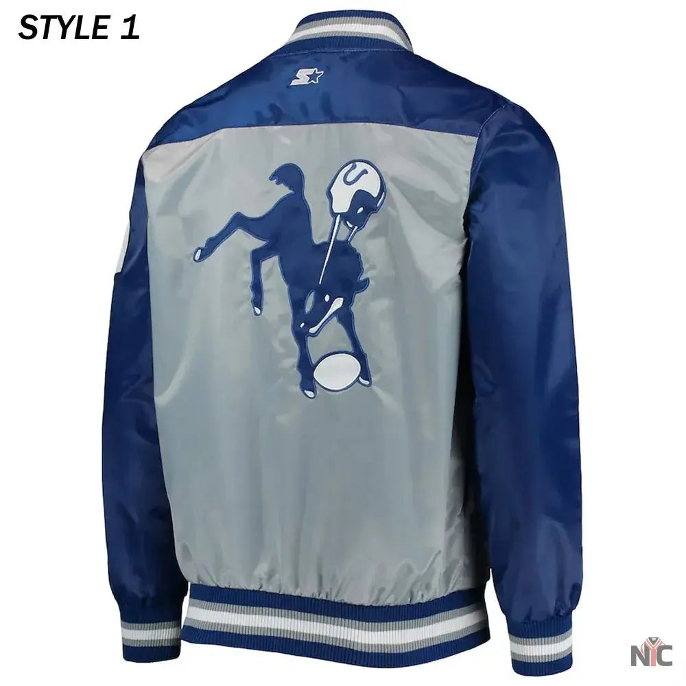 Indianapolis Colts The Tradition II Team Satin Jacket NYC Jackets