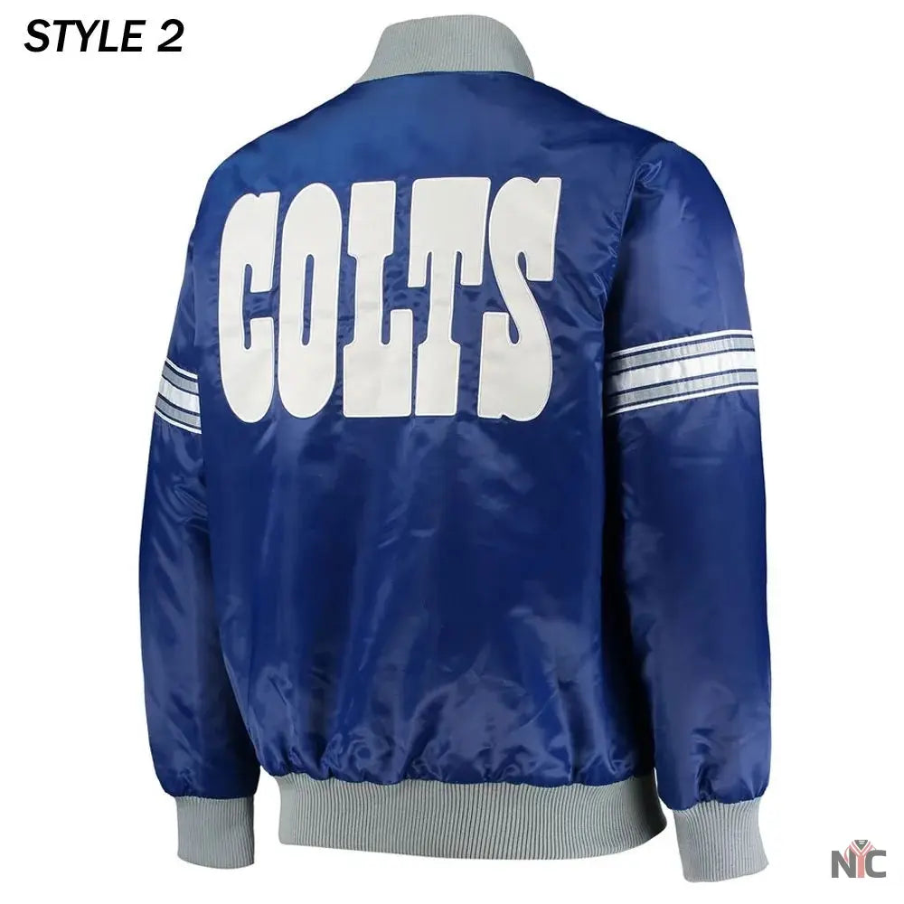 Indianapolis Colts The Tradition II Team Satin Jacket NYC Jackets