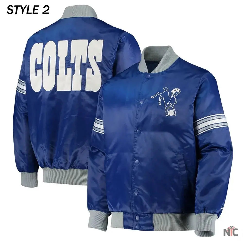 Indianapolis Colts The Tradition II Team Satin Jacket NYC Jackets