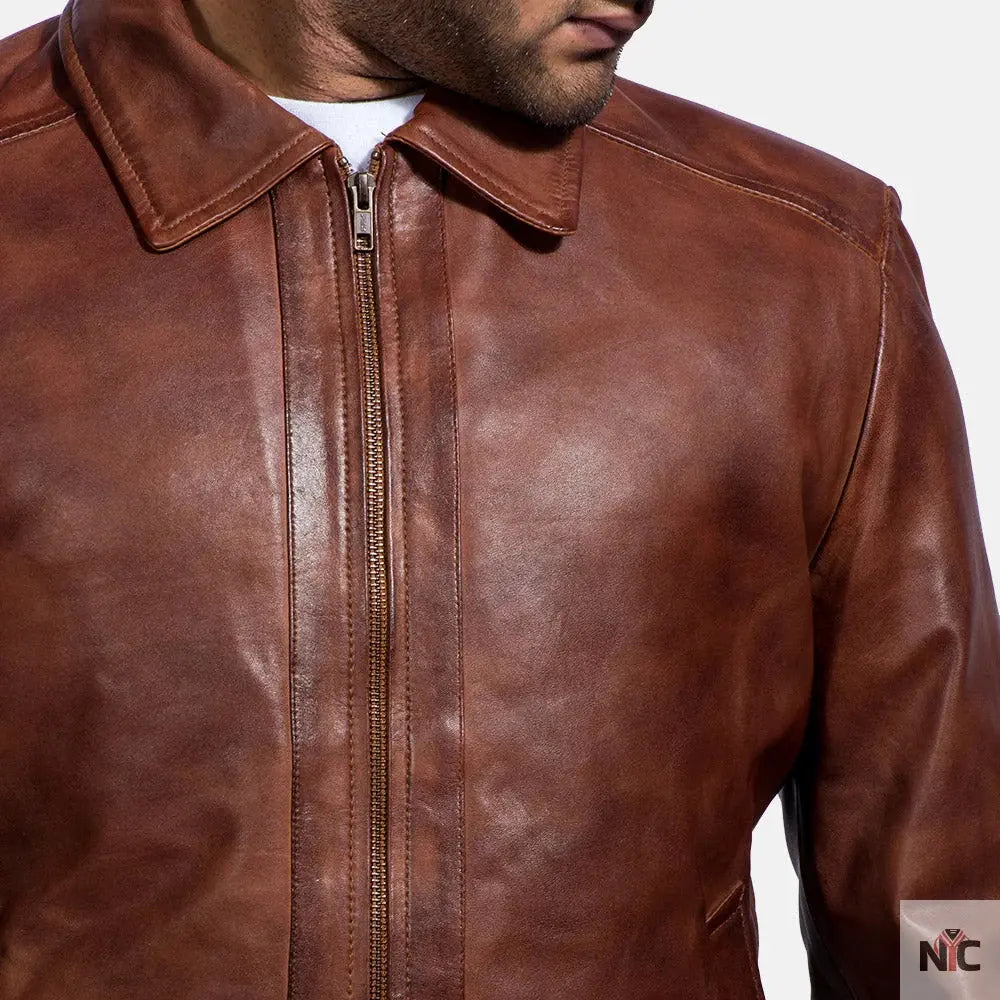 Inferno Brown Leather Jacket NYC Jackets