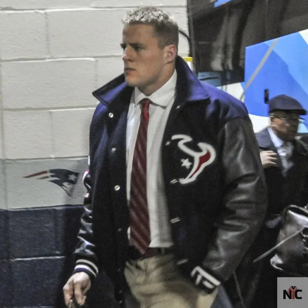 JJ Watt Houston Texas Varsity Black Jacket NYC Jackets
