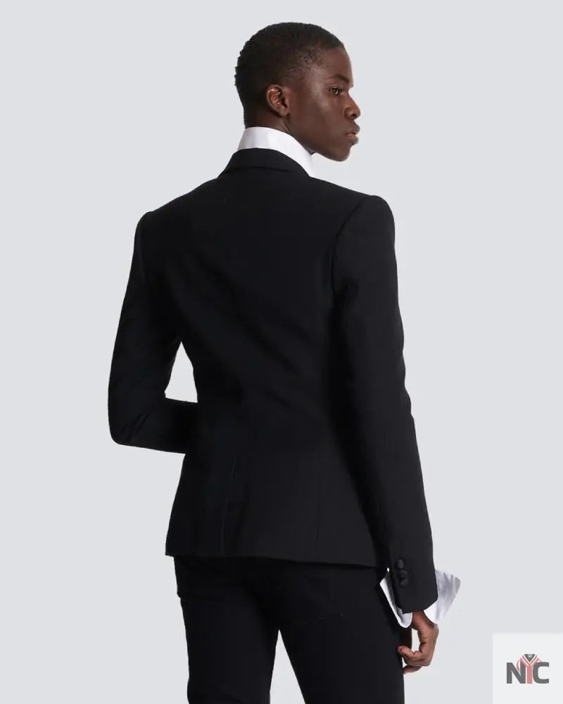 Jacket With Crystal-Embellished Collar NYC Jackets