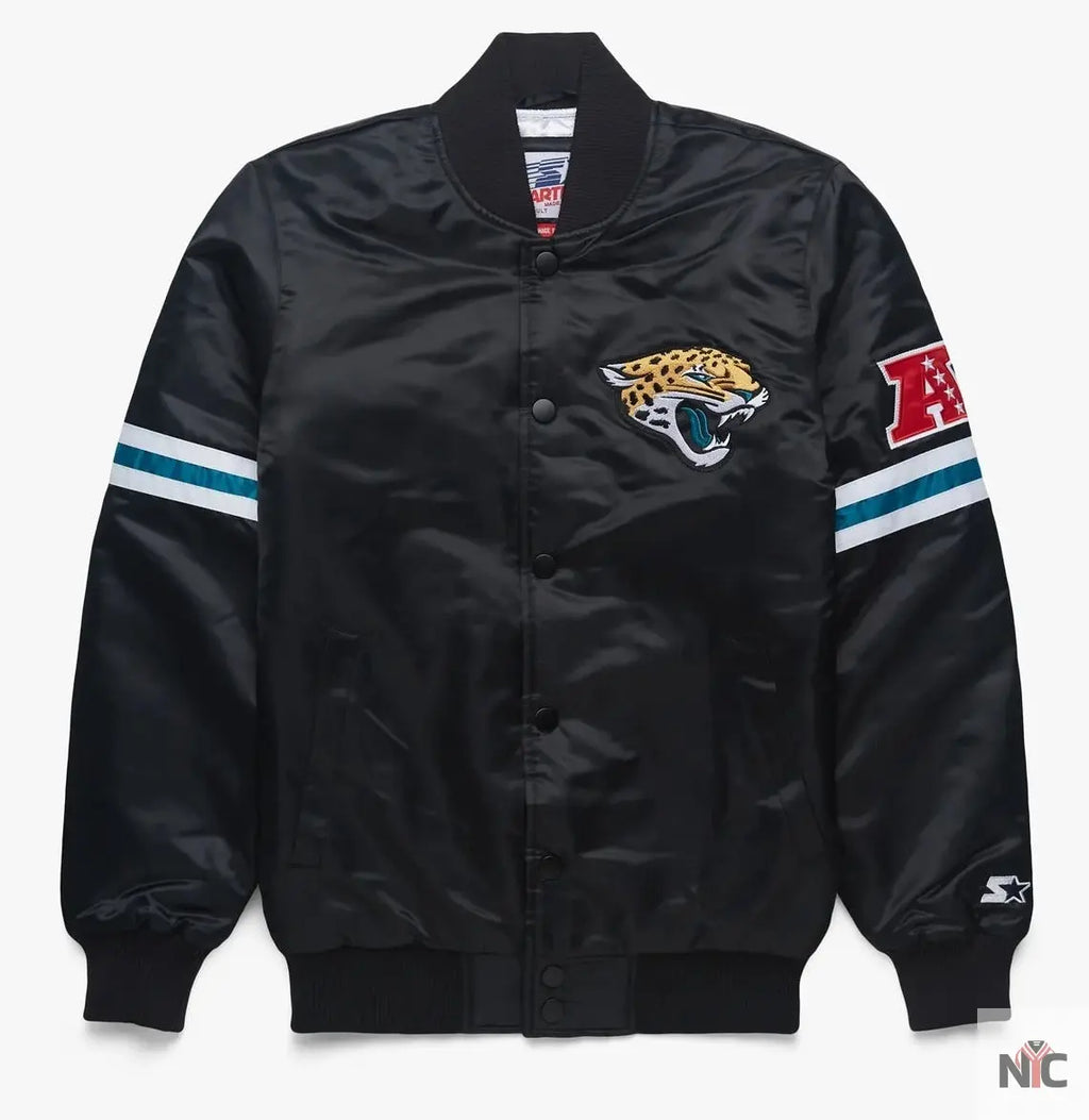 Jacksonville Jaguars Satin Varsity Jacket NYC Jackets