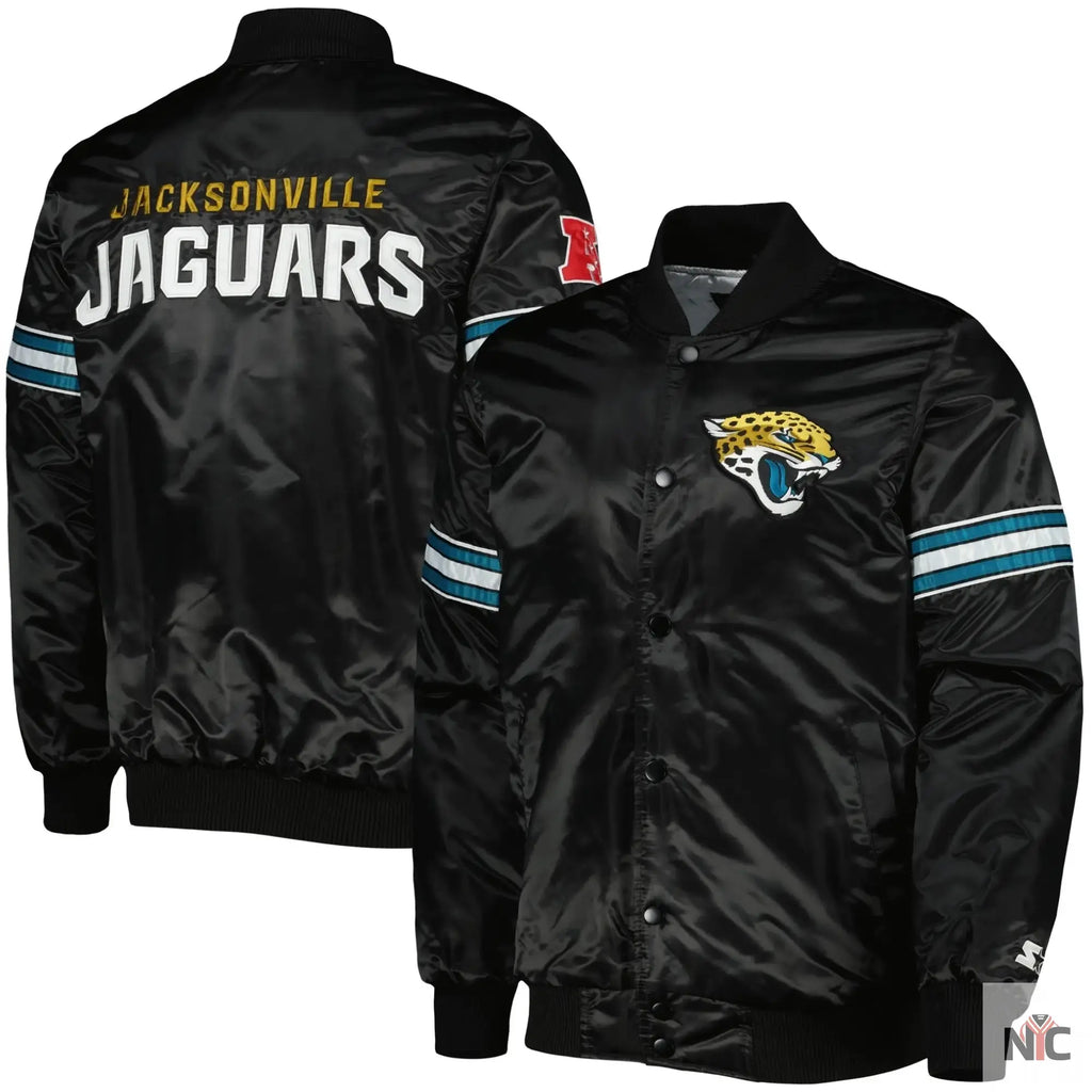 Jacksonville Jaguars Starter The Pick and Roll Satin Jacket NYC Jackets