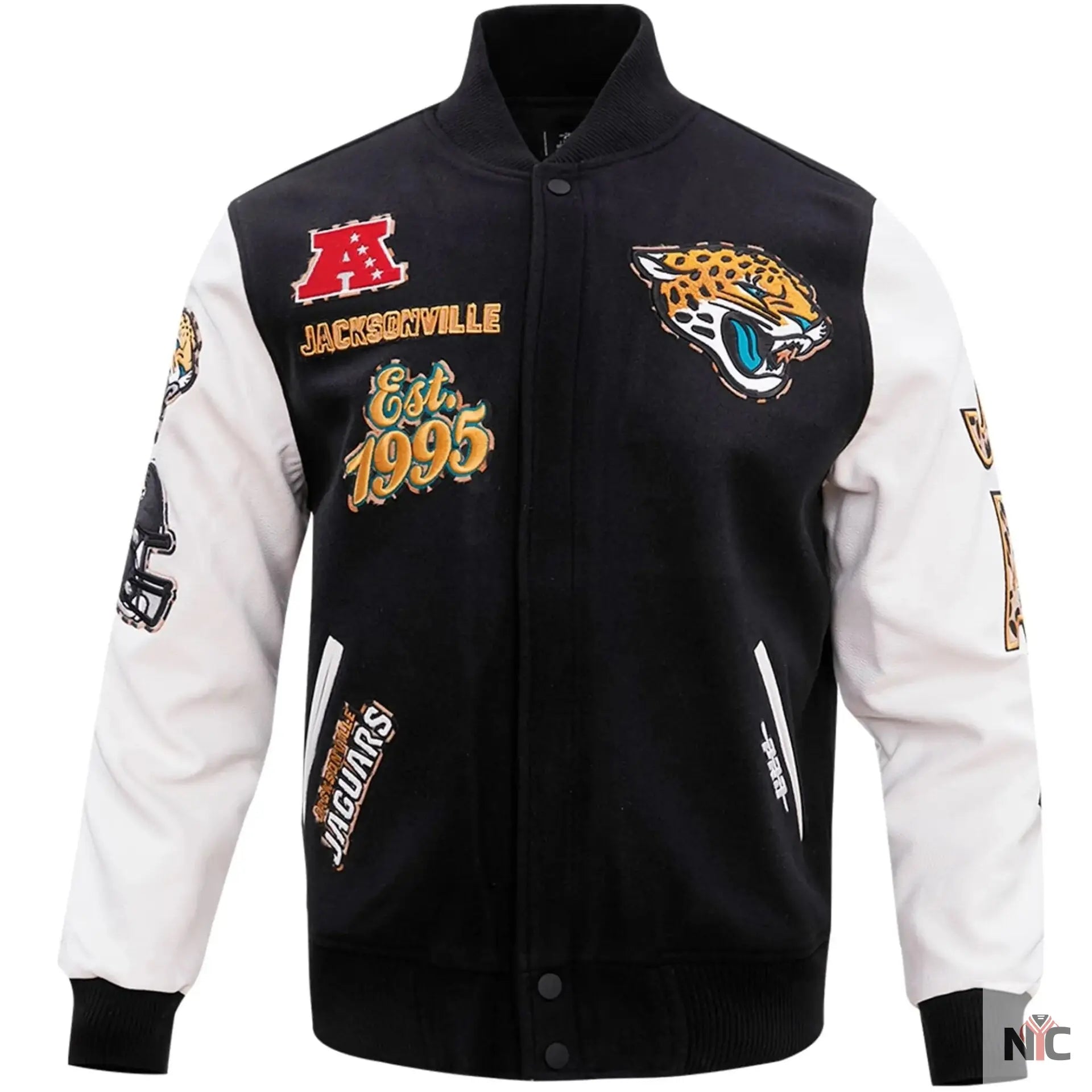 Jacksonville Jaguars Wool and Leather Varsity Jacket NYC Jackets