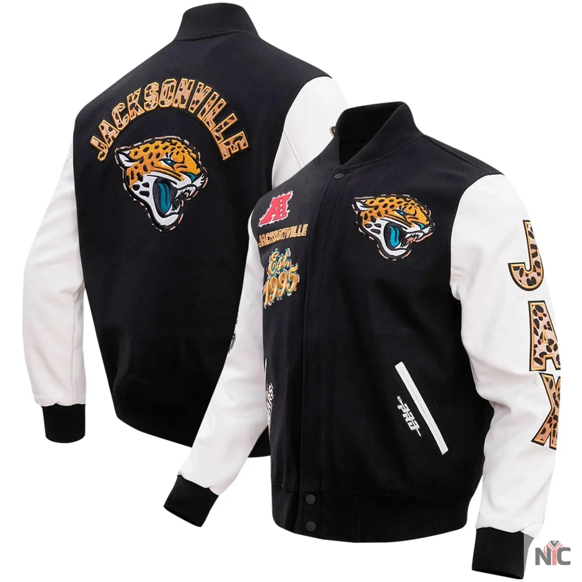 Jacksonville Jaguars Wool and Leather Varsity Jacket NYC Jackets