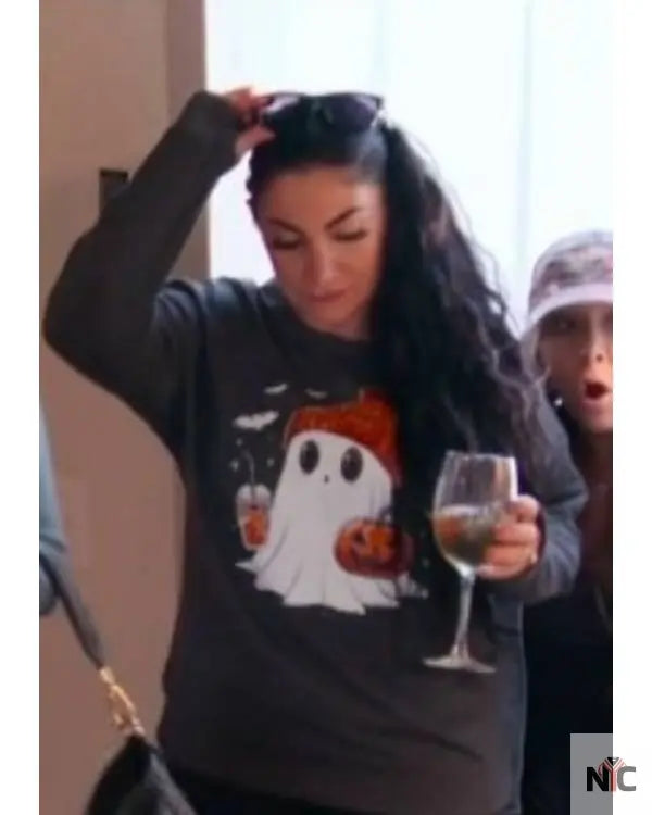 Jersey Shore Family Vacation S08 Deena Nicole Cortese Ghost Sweatshirt NYC Jackets
