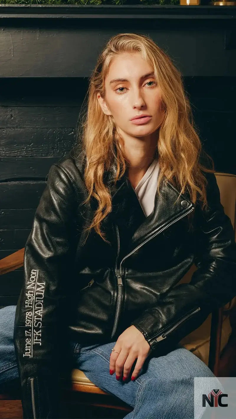 Jfk Stadium Rolling Stones Leather Jacket NYC Jackets