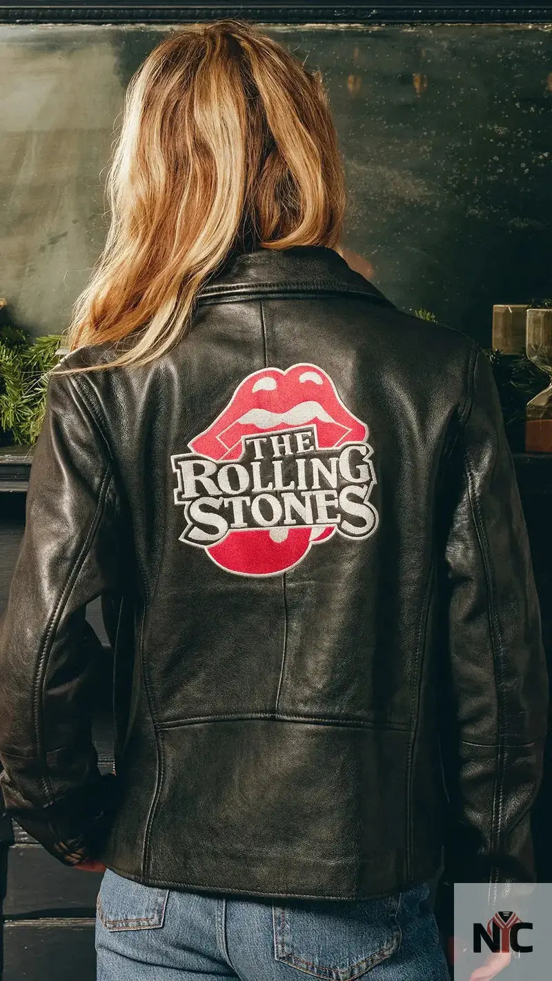 Jfk Stadium Rolling Stones Leather Jacket NYC Jackets