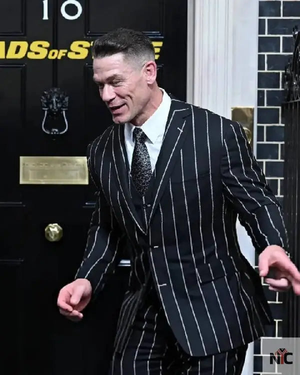 John Cena Head Of State Screening Striped Blazer NYC Jackets