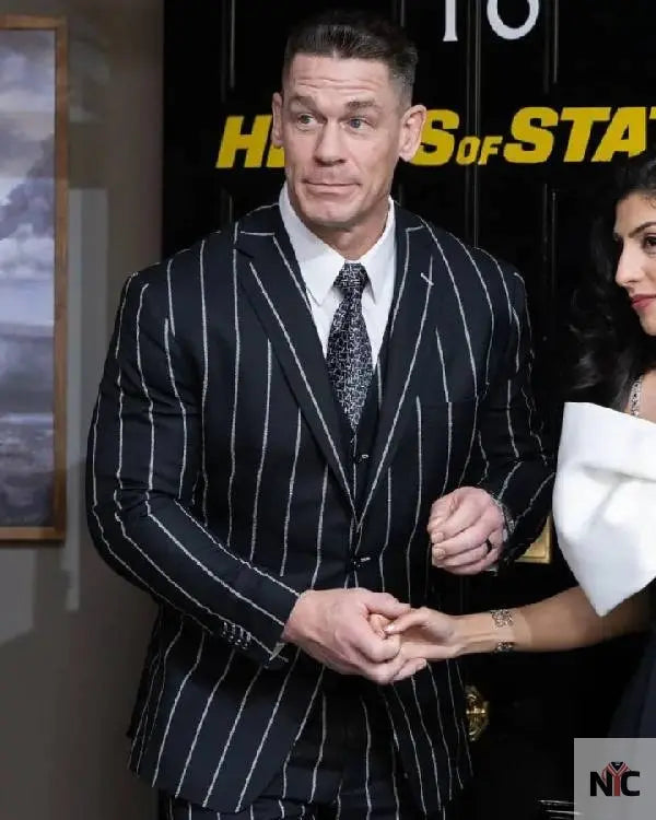 John Cena Head Of State Screening Striped Blazer NYC Jackets