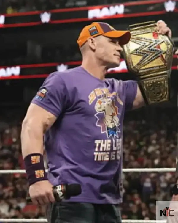 John Cena Monday Night RAW Purple T-Shirt NYC Jackets