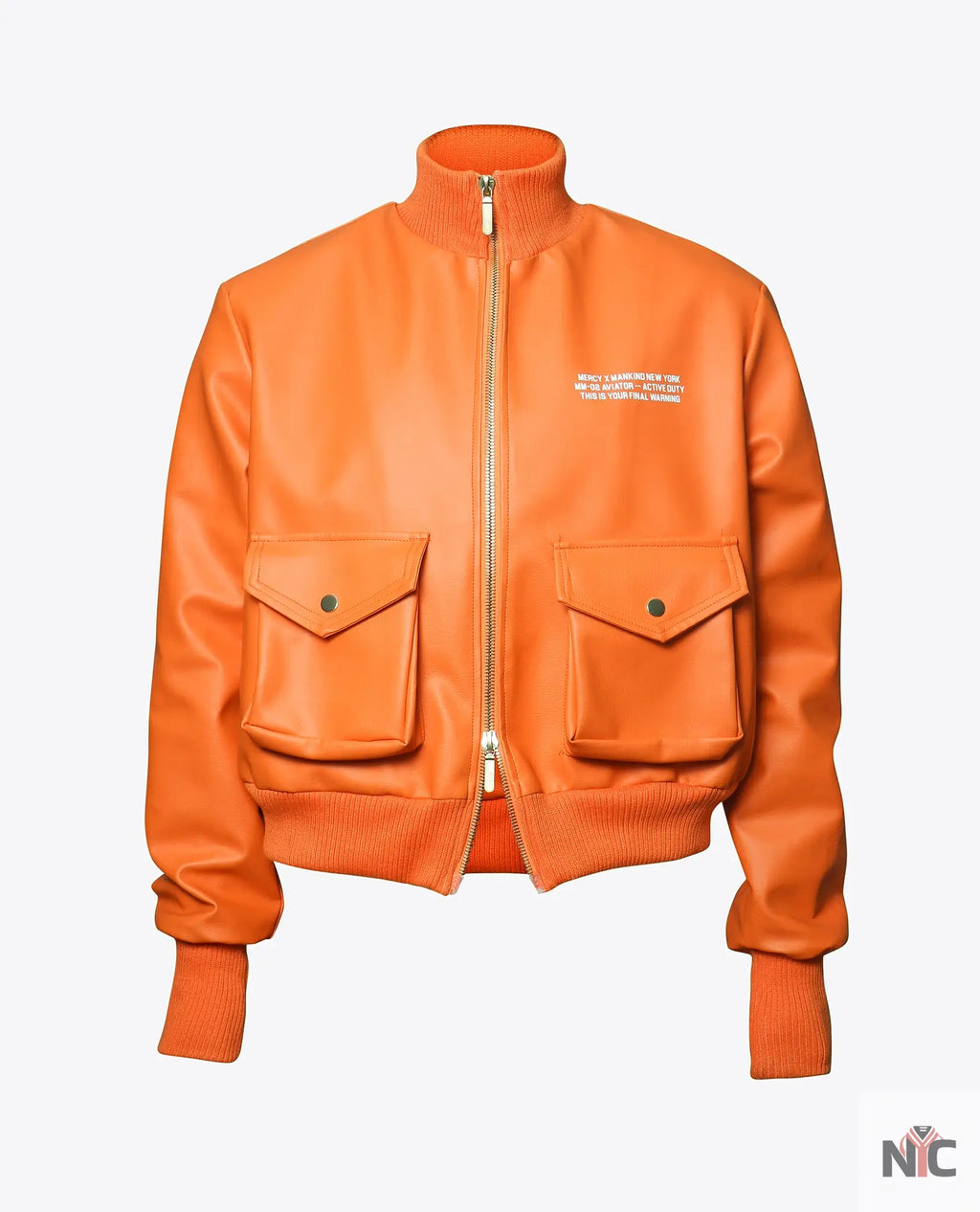 Juice Wrld Or­ange Avi­a­tor Jack­et NYC Jackets