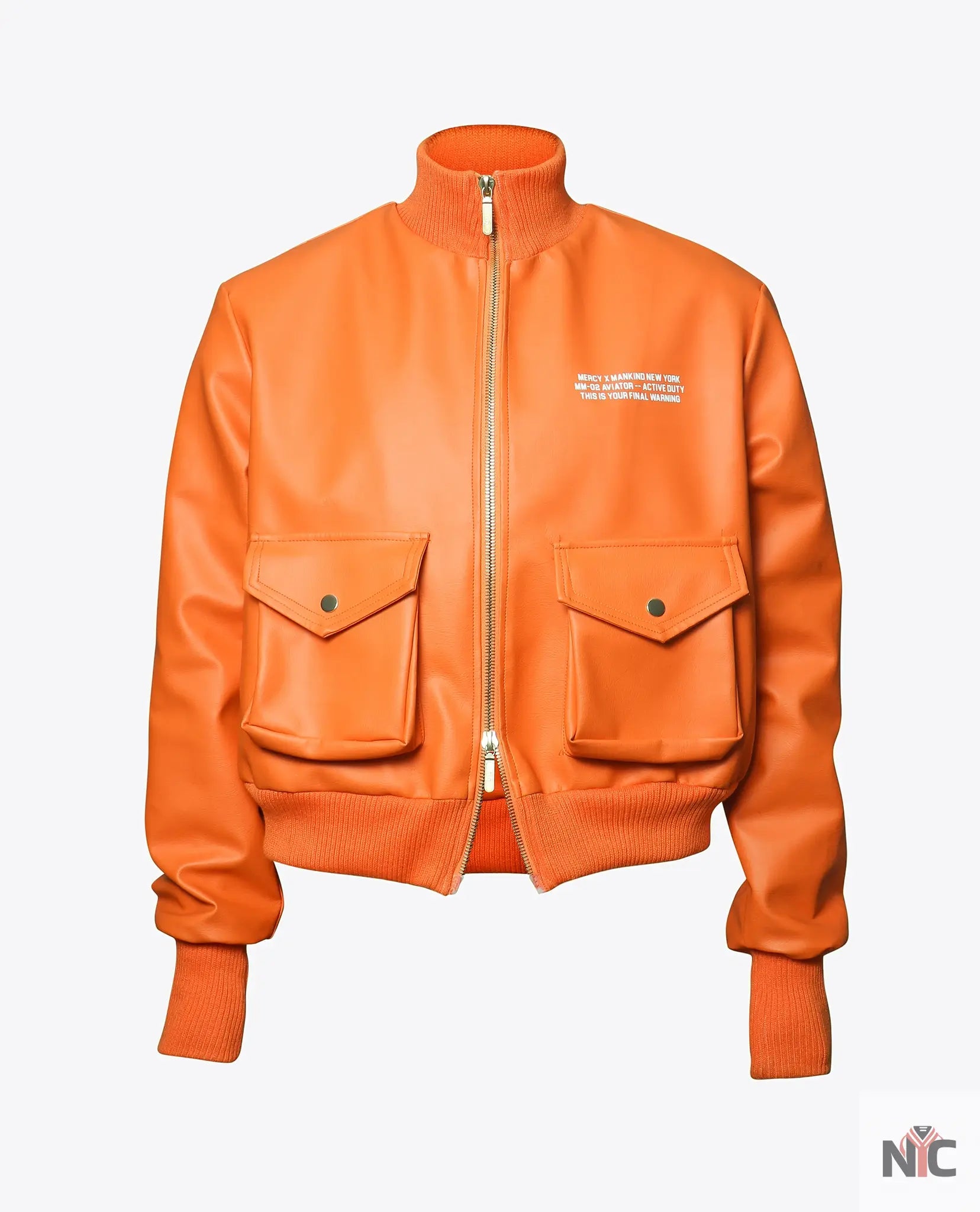 Juice Wrld Or­ange Avi­a­tor Jack­et NYC Jackets