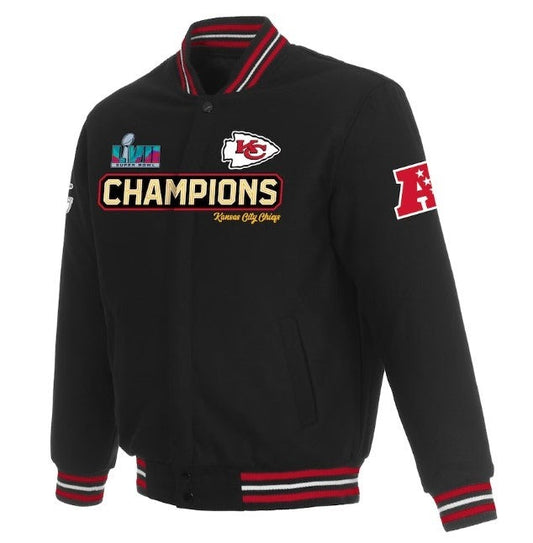Kansas City Chiefs Black Super Bowl LVII Champions Jacket - NYC Jackets