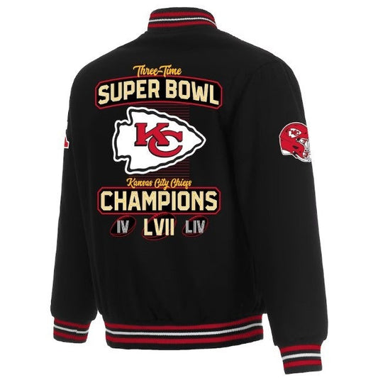 Kansas City Chiefs Black Super Bowl LVII Champions Jacket - NYC Jackets