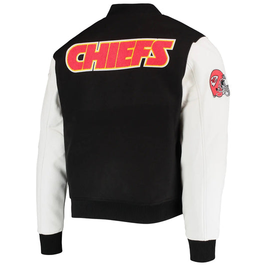 Kansas City Chiefs Black and White Varsity Jacket - NYC Jackets
