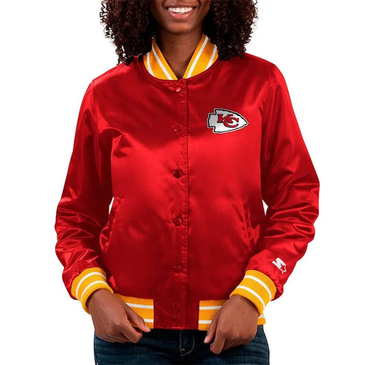 Kansas City Chiefs Full Count Red Satin Jacket - NYC Jackets