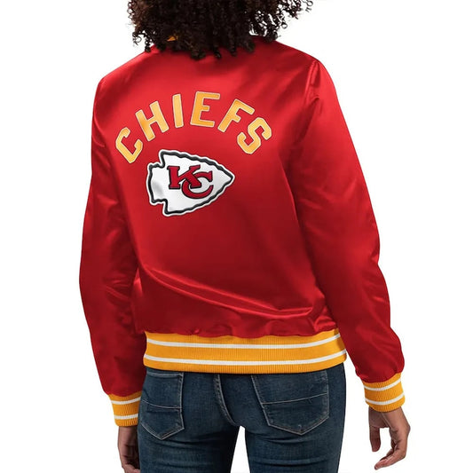 Kansas City Chiefs Full Count Red Satin Jacket - NYC Jackets