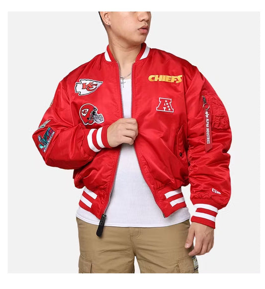 Kansas City Chiefs MA-1 Bomber Jacket - NYC Jackets