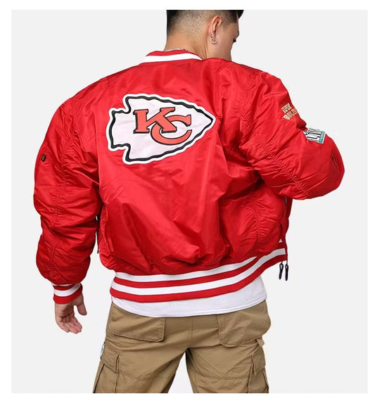 Kansas City Chiefs MA-1 Bomber Jacket - NYC Jackets