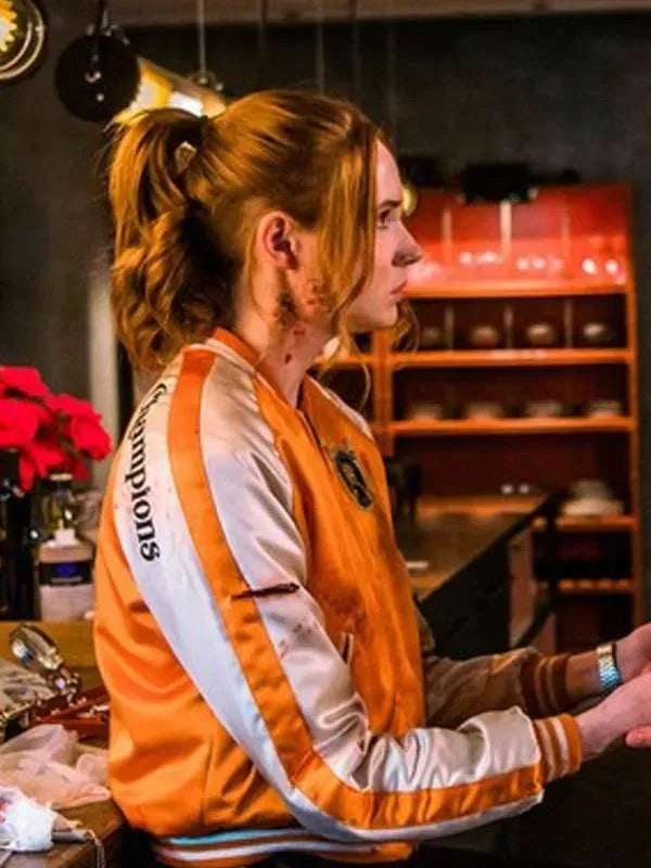 Karen Gillan Gunpowder Milkshake Bomber Jacket NYC Jackets