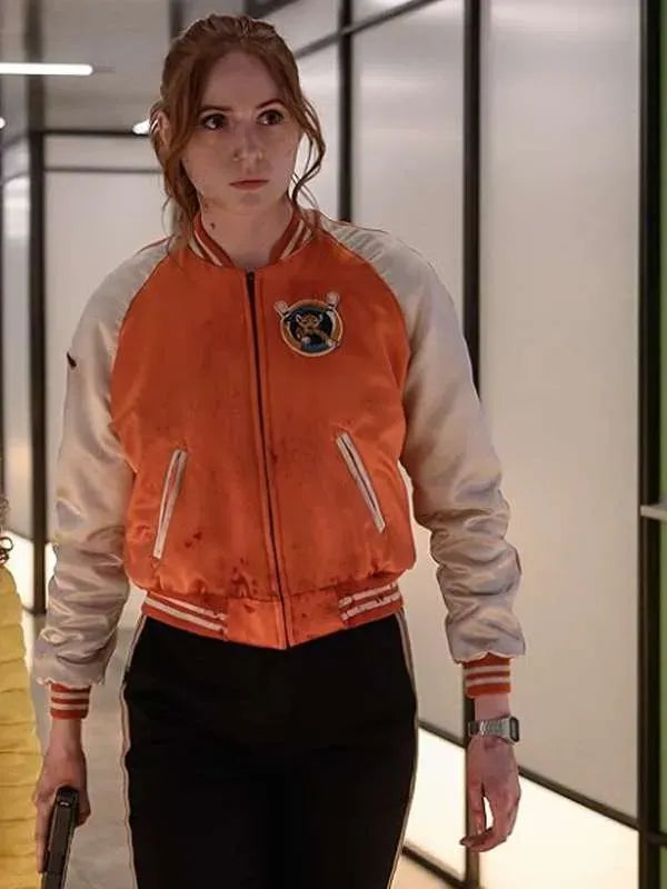 Karen Gillan Gunpowder Milkshake Bomber Jacket NYC Jackets