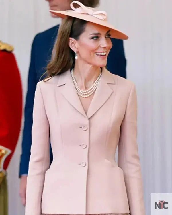 Kate Middleton Royal Dais Pink Blazer NYC Jackets