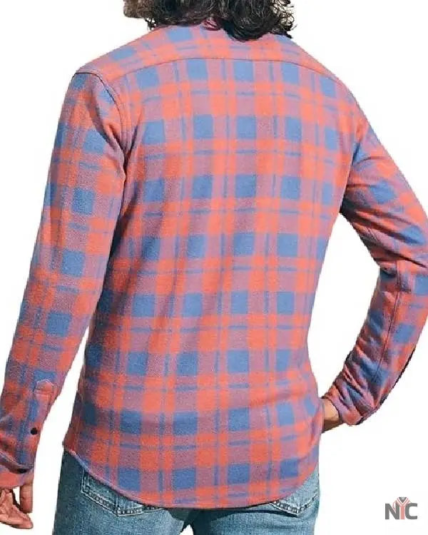 Kevin Costner’s the West Rose Blue Plaid Shirt NYC Jackets