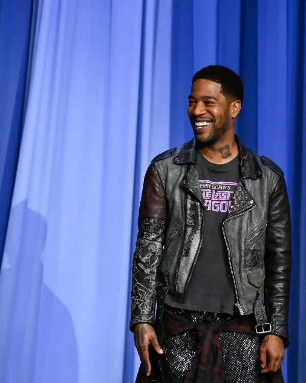The Tonight Show S12 Kid Cudi Black Leather Jacket NYC Jackets
