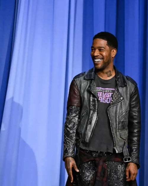 The Tonight Show S12 Kid Cudi Black Leather Jacket NYC Jackets